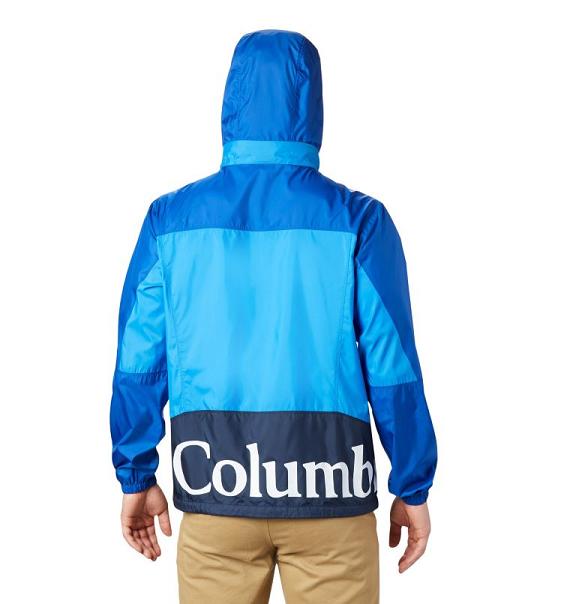 Columbia Point Park Windbreaker Navy Azul Blue For Men's NZ42173 New Zealand